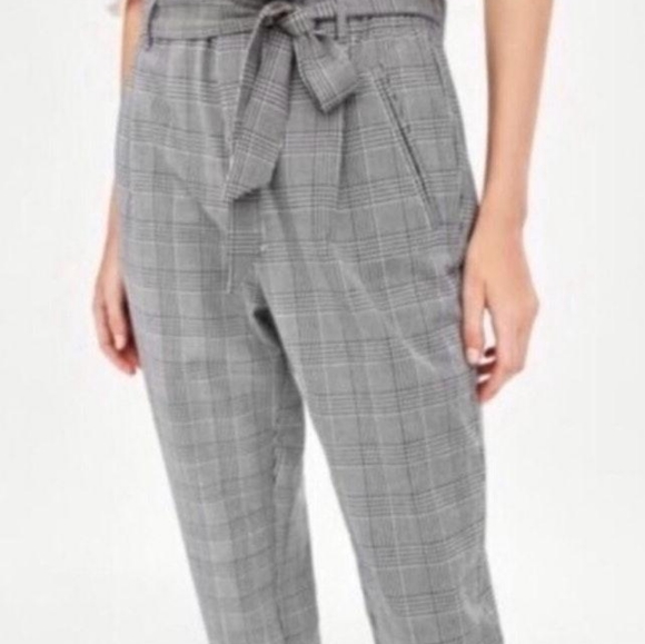 Zara Trafaluc houndstooth paperbag pants - Picture 2 of 4